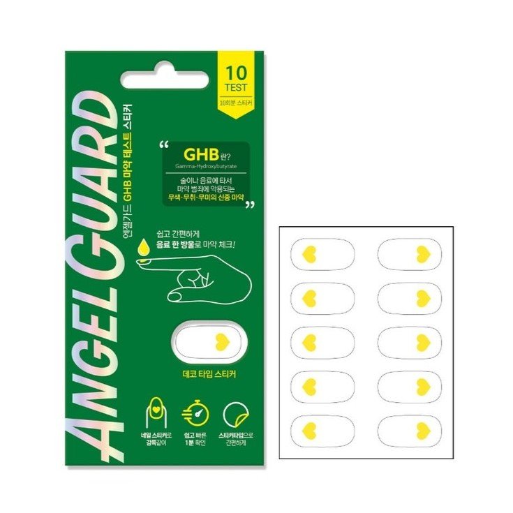 AngelGuard Nail Sticker Applied on Fingernail